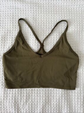 Paragon Fitwear Olive Green V-Neck Sports Bralette
